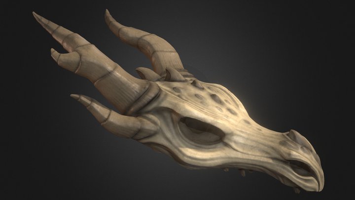 Skyrim Dragon Skull 3D Model