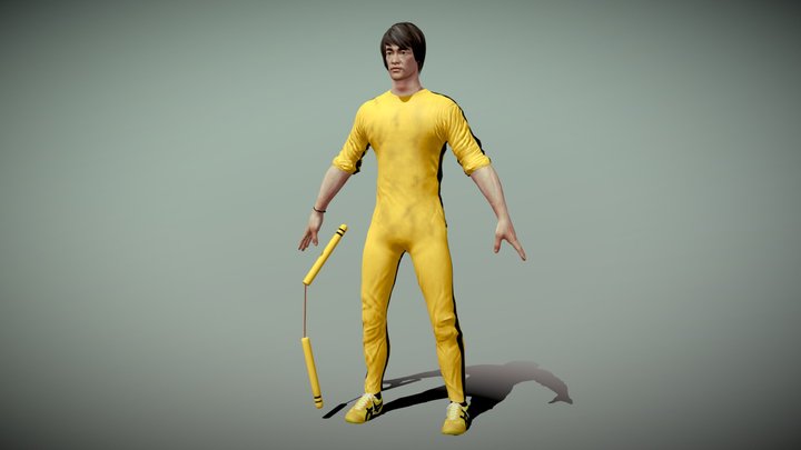 Bruce Lee (low poly) 3D Model