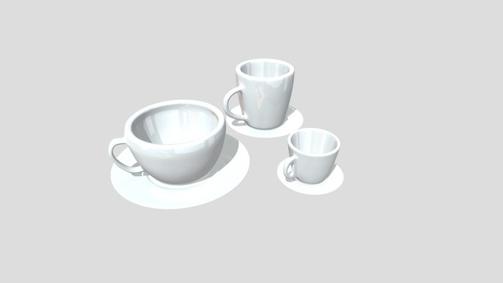 Cups Pack 1 3D Model