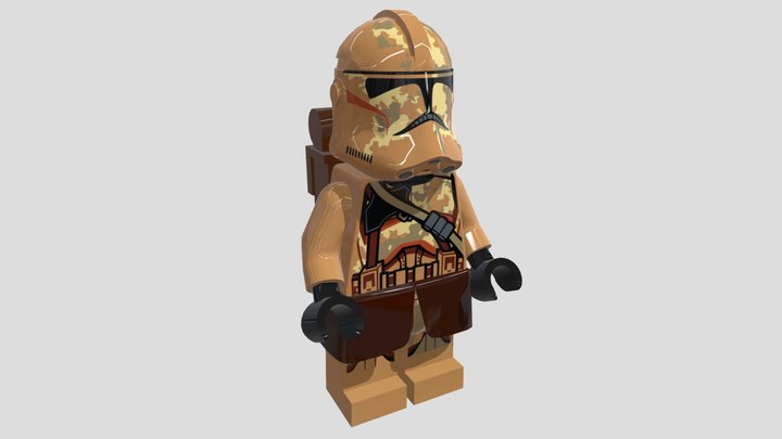 Lego Clone Trooper Geonosis Commander (Legends) 3D Model