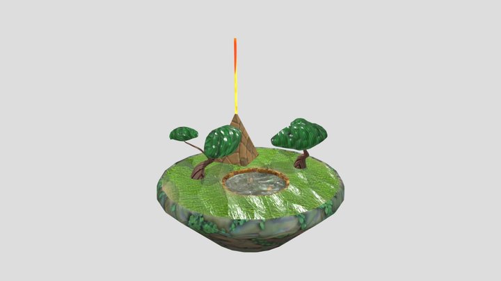 Simple Demo Island 3D Model