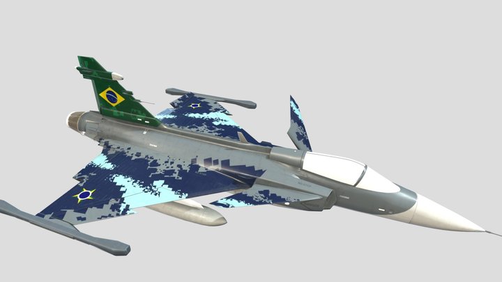 Saab JAS 39 Gripen - Brasil – Modello 3D gratuito STL