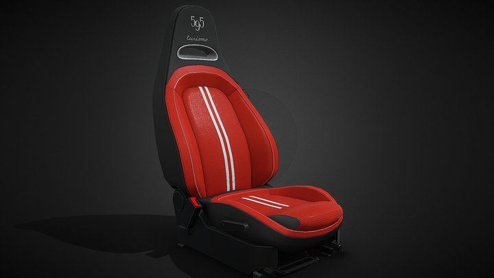 Car Seat - Fiat Abarth 500 3D Model
