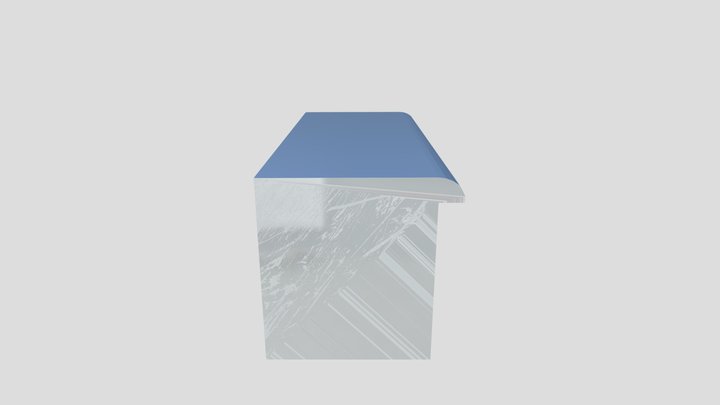 Modern Bar Counter - Low Poly 3D Model 3D Model