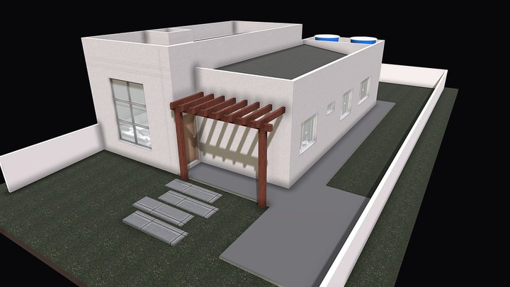Casa 3 Dormitórios - Visão Externa 3D Model