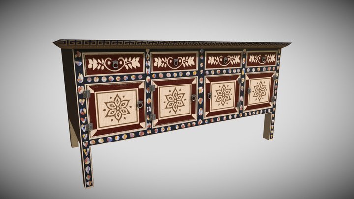 Indian Furniture / Ornate sideboard 3D Model