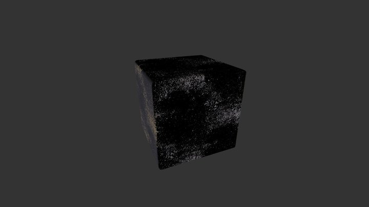 Concrete Cube 3D Model