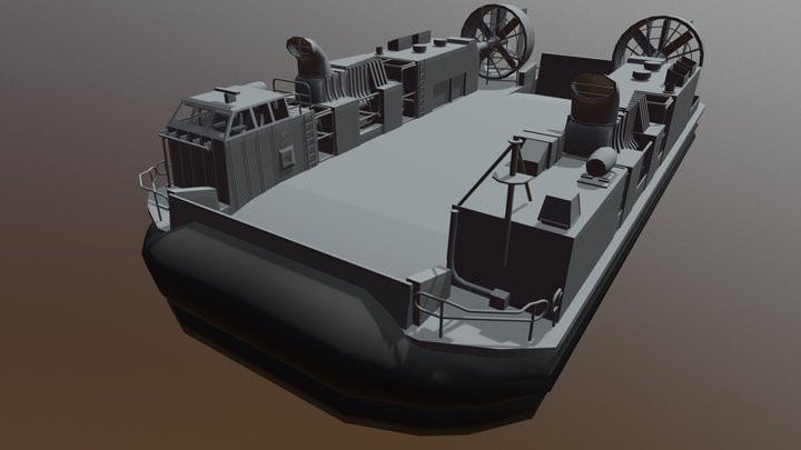 Landing Craft Air Cushion 3D Model