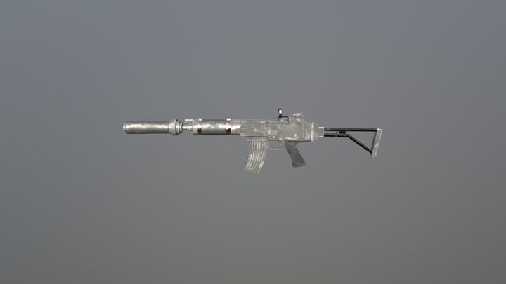 Rifle with holo sight 3D Model