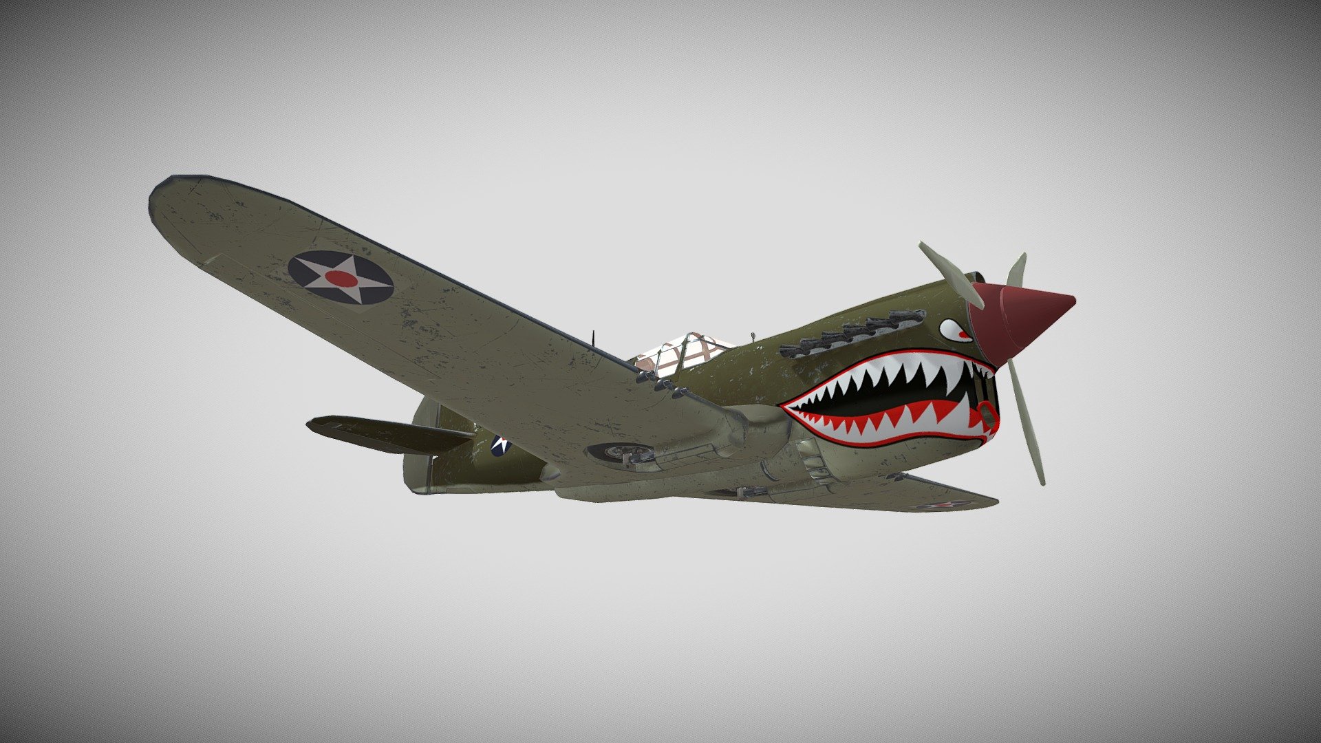 curtiss-p-40e_Skf - 3D model by Andreeas [688203a] - Sketchfab