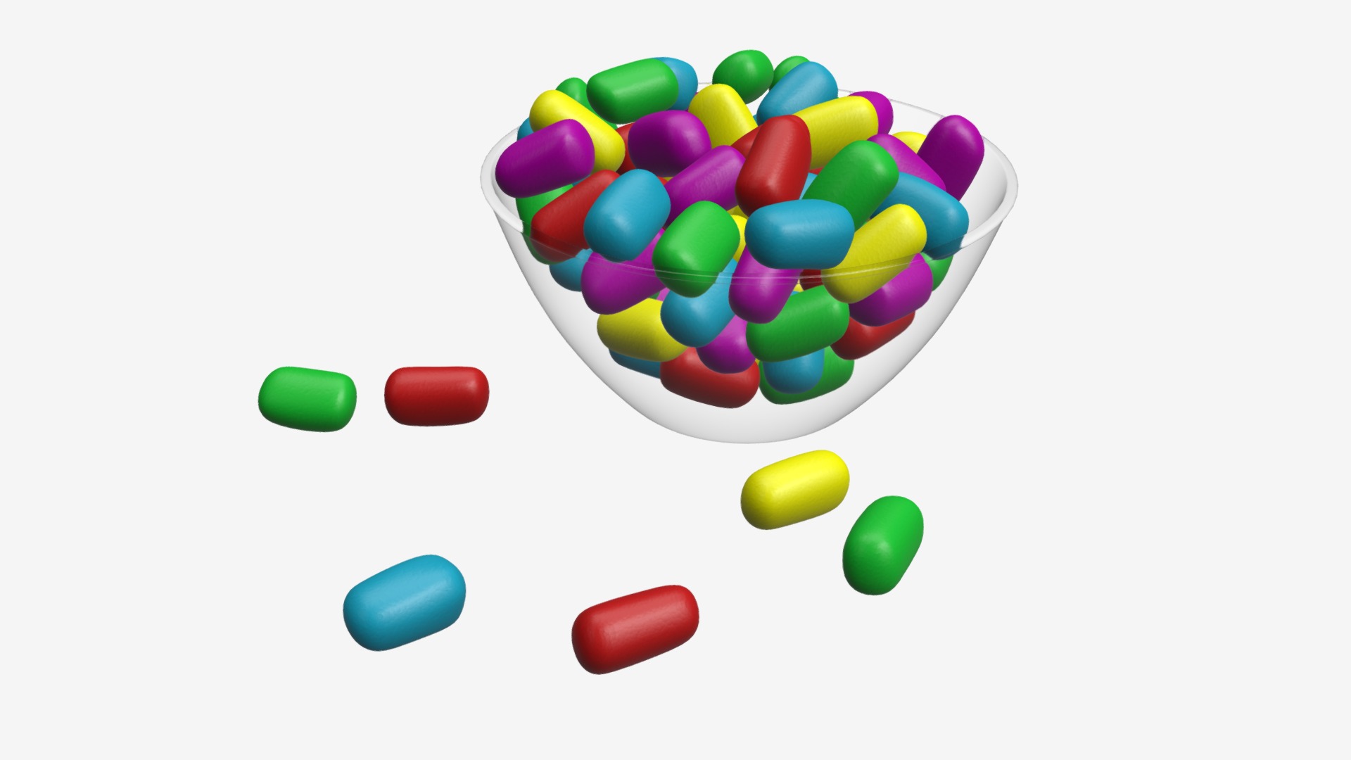 3D model Candies in glass bowl - This is a 3D model of the Candies in glass bowl. The 3D model is about chart, company name.