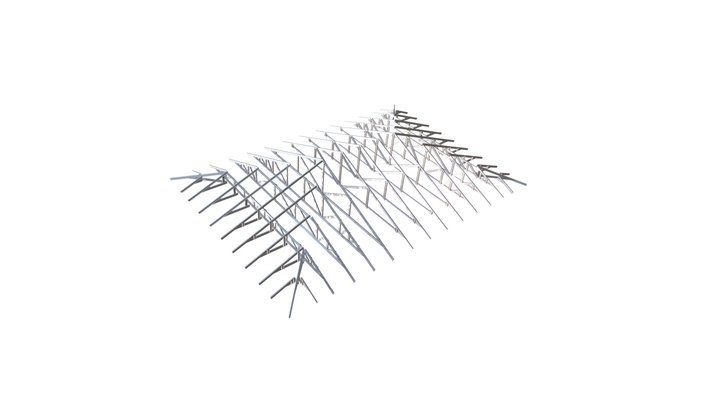 LC System Roof Assembly Feat. Chamfered Members 3D Model