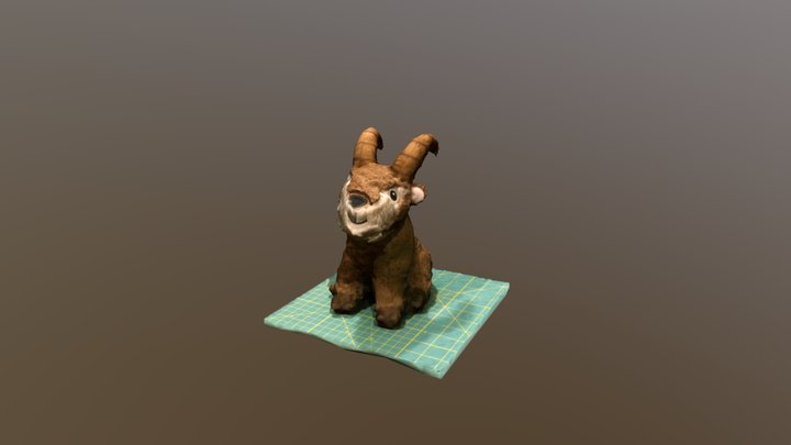 Cute Stuffed Ibex 3D Model