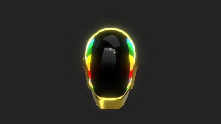 Daft Punk Guy Helmet 3D Model
