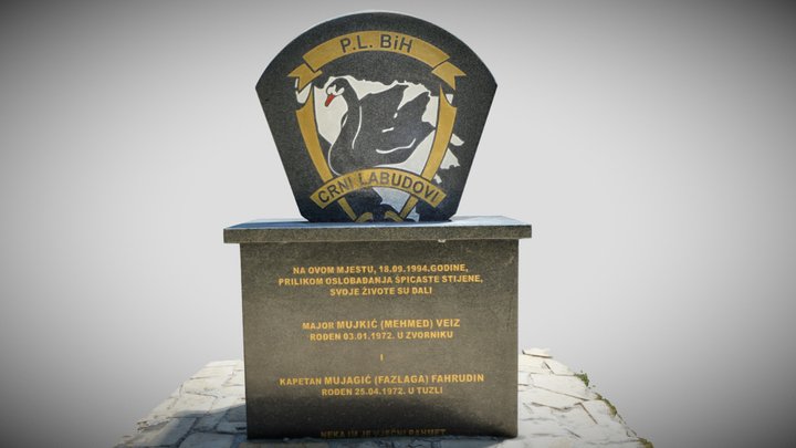 Spomenik Crni Labudovi - Špicasta stijena 3D Model