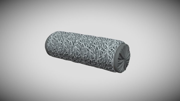 Neck Pillow with Batik Texture 3D Model