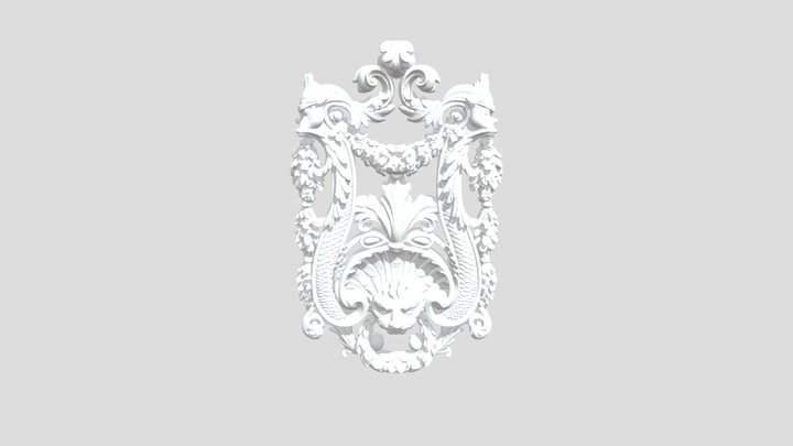 Ornate Carved Crest 3D Model