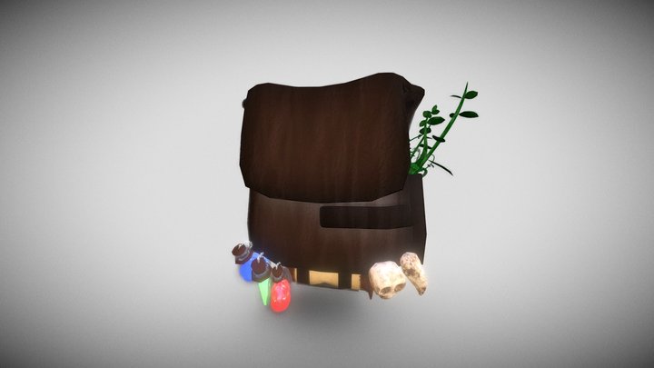 Stylized rpg bag 3D Model