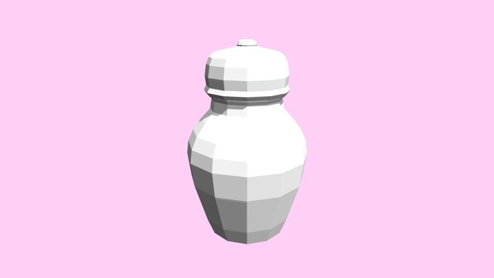 Porcelain pot 3D Model