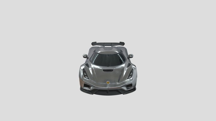 Silver Car 3D Model