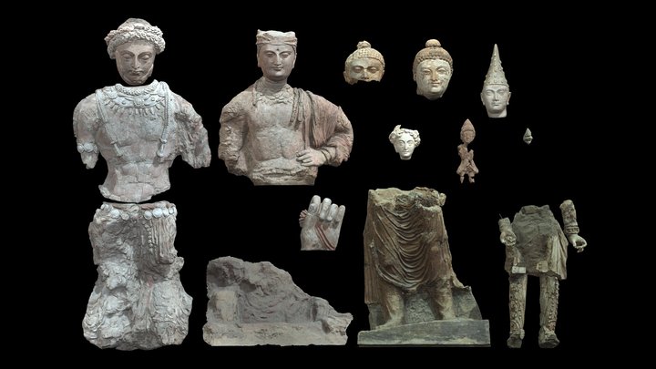 Dalverzin Tepa 塑像群（ウズベキスタン芸術学研究所蔵）2025年立正大学調査 3D Model