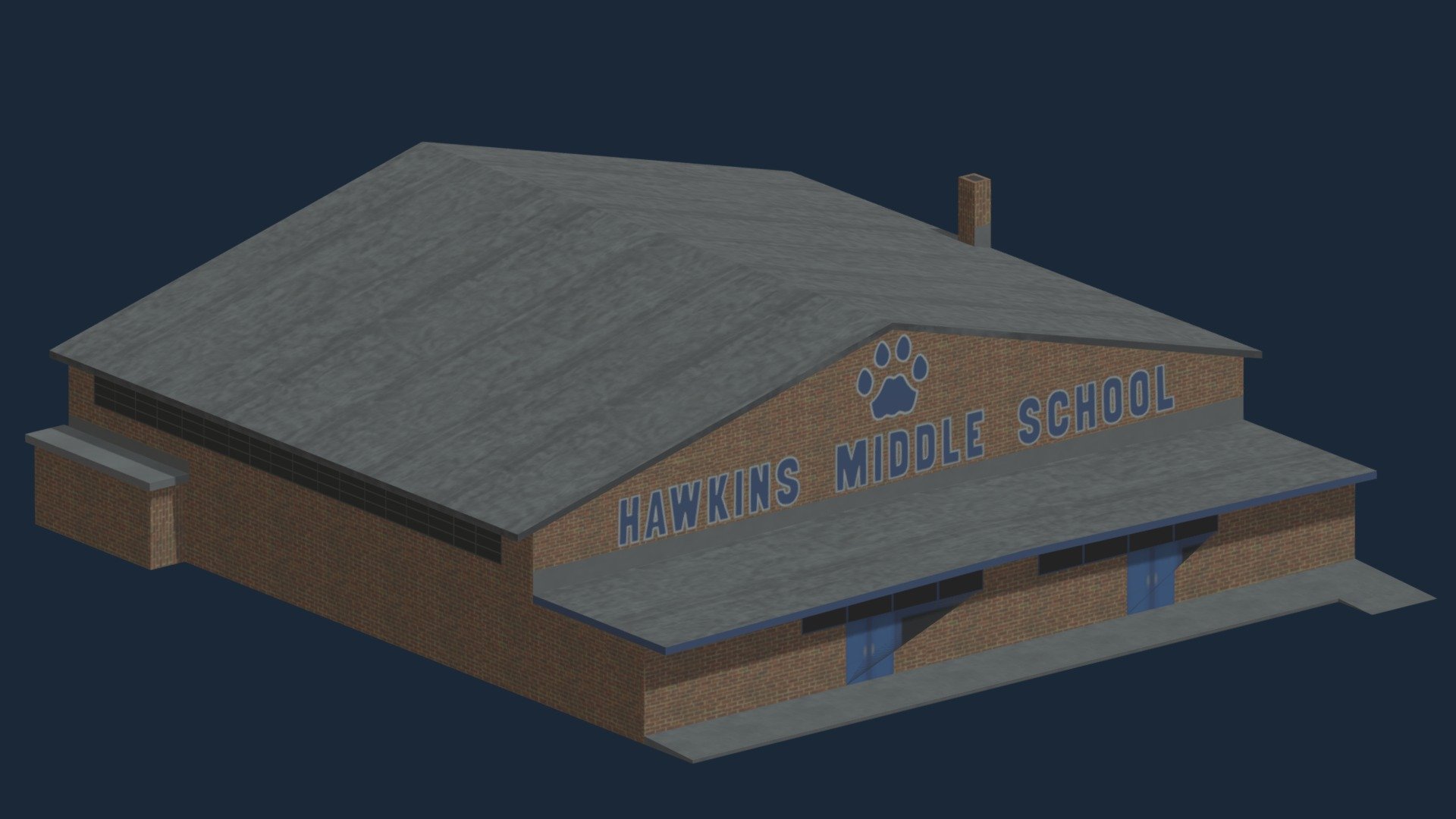 Hawkins Middle School Download Free 3D model by Sea Land Air