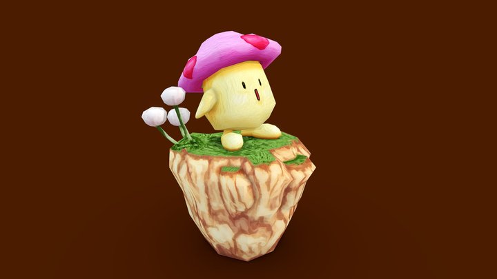 Mushboom - Paper model 3D Model