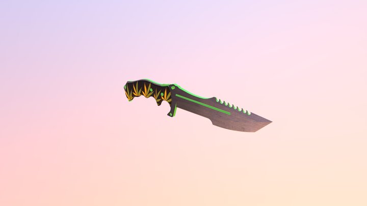 Huntsman Knife - Weed v1 3D Model