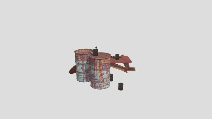 Rustborn - 3 Simple props 3D Model