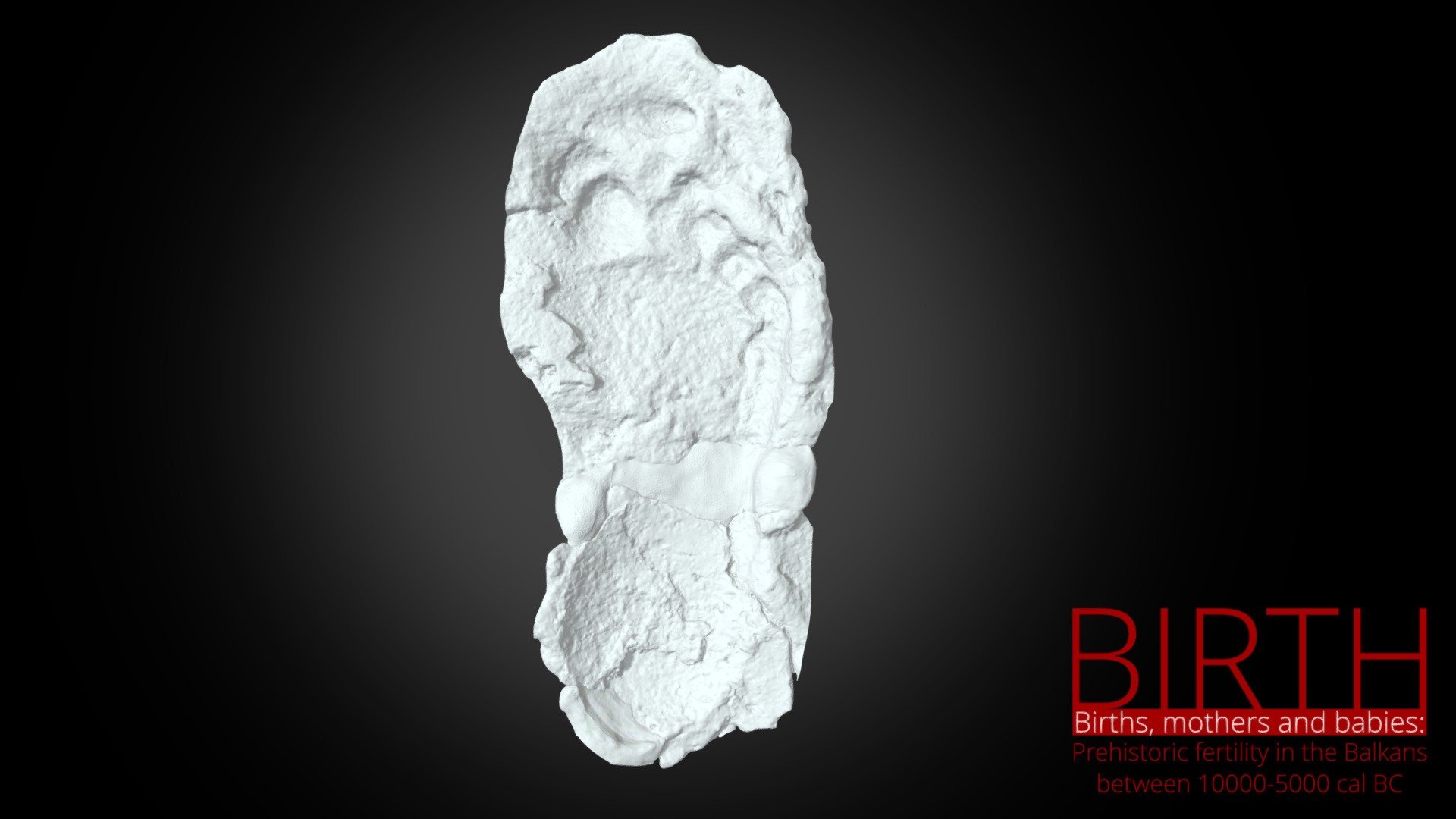 Neolithic footprint - cutout - 3D model by ERC BIRTH project, BioSense ...
