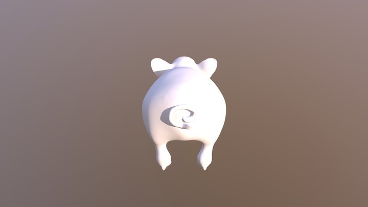 3D Piggy for Printing Sculpted. 3D Model