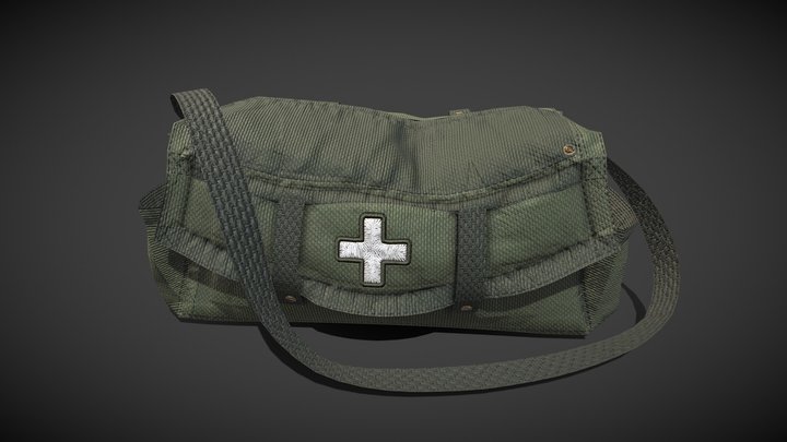 First Aid Kit / Medical Bag - low poly 3D Model