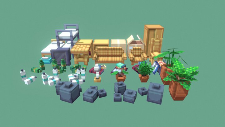 Apartment Props w/ Erocavontic Creation 3D Model