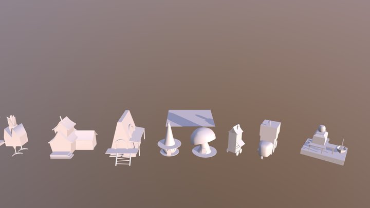Fairy Houses 3D Model