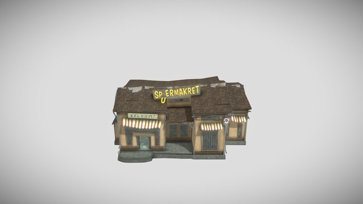 Supermarket Hello Neighbor 2 style 3D Model