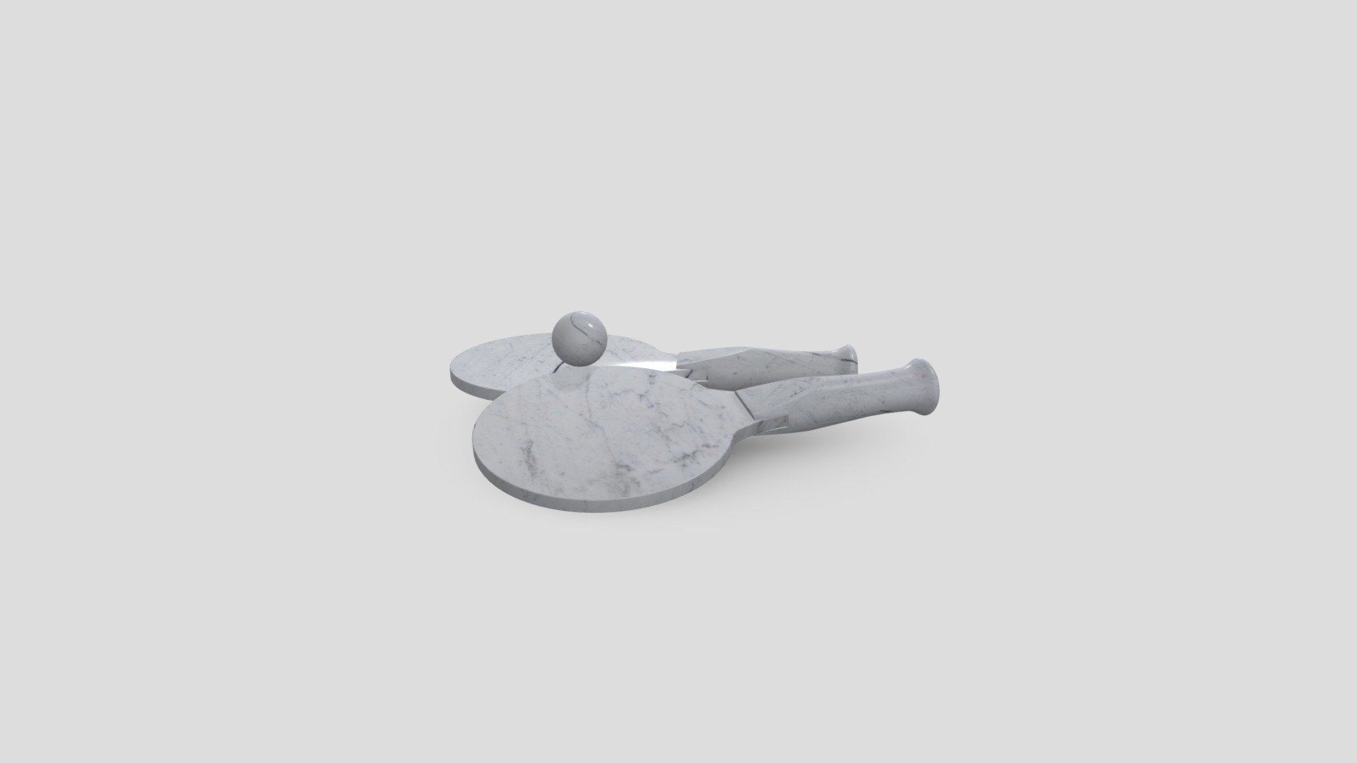 Bianco Carrara Marble Table Tennis Set