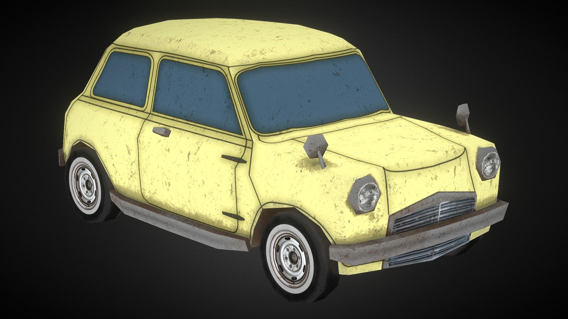 1966 Austin Mini Low Poly