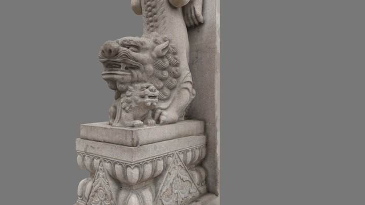 Stone Sculpture Door Lion – Modello 3D gratuito STL