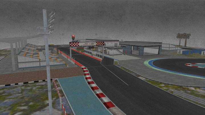 Free Fire Burmuda Map The Circuit 3D Model 3D Model