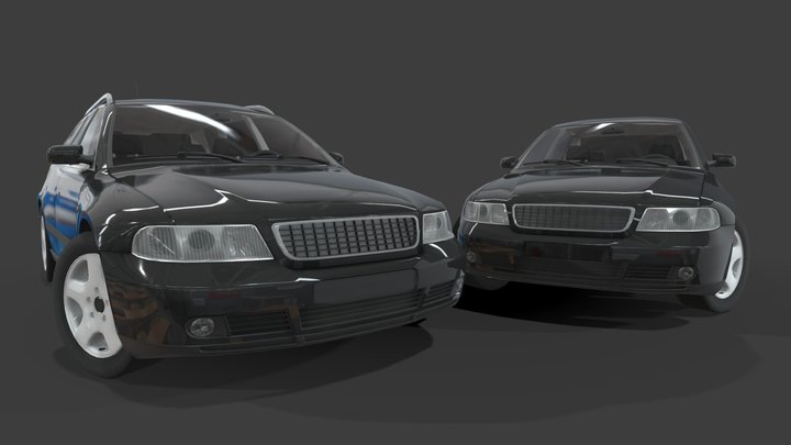 Audi A4 B5 LowPoly 3D Model