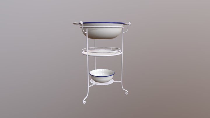 Antique portuguese bedroom sink 3D Model