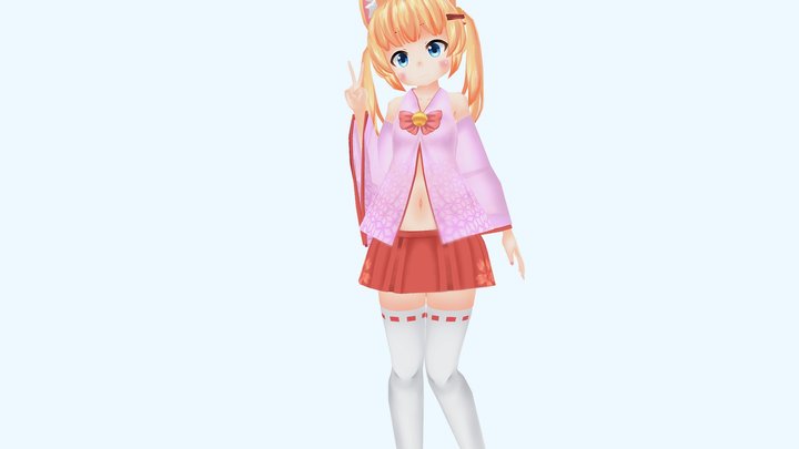 MikokoPose1 3D Model