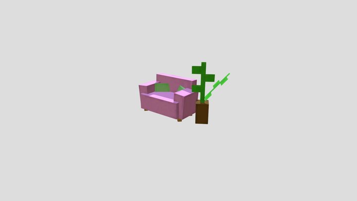 sofa and plant