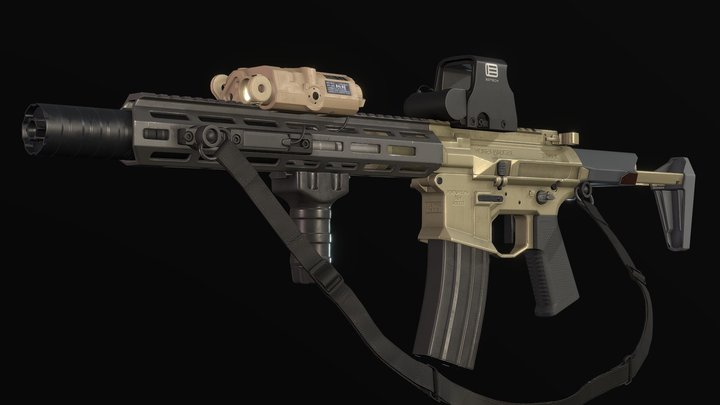 Q Honey Badger Rifle 3D Model