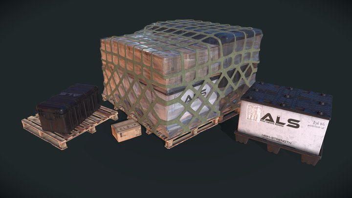 Crates & boxes & case (Amazing boxes) props 3D Model