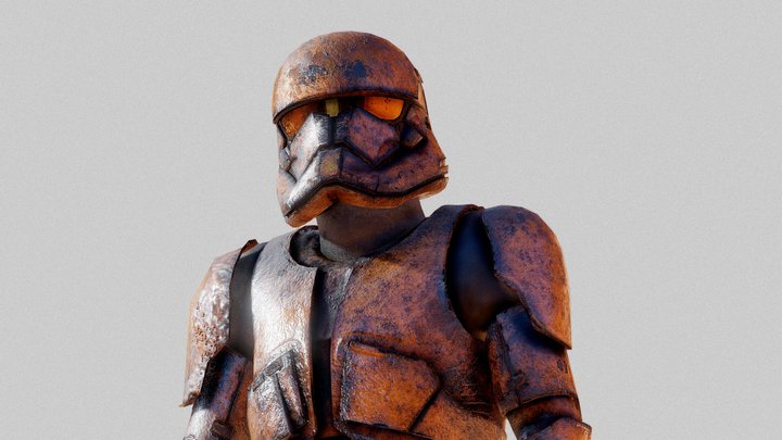Desert-Trooper (Rigged) 3D Model