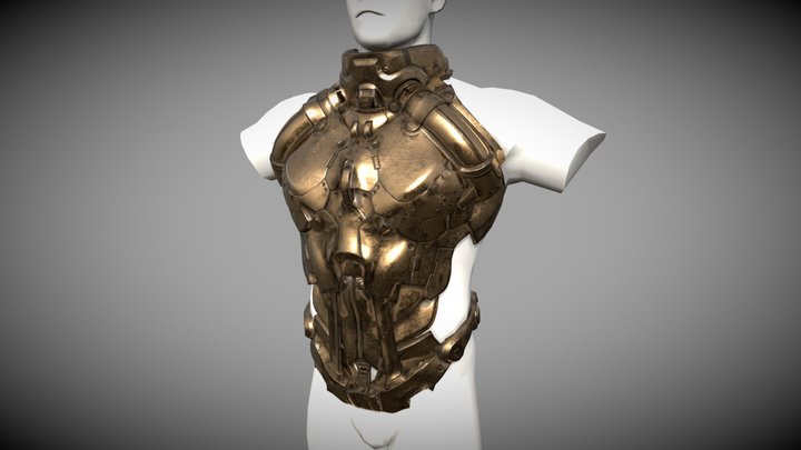 Metal Chestplate 3D Model