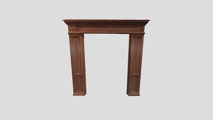 Wooden Doorway - Detailed 3D Model  Arch 3D Model