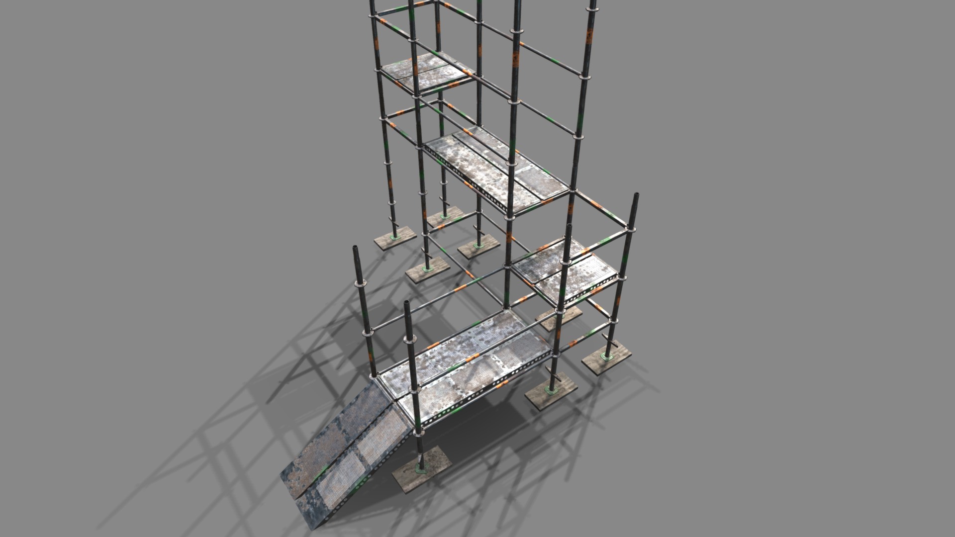 3D model Scaffolding modular Low poly - This is a 3D model of the Scaffolding modular Low poly. The 3D model is about diagram, engineering drawing.