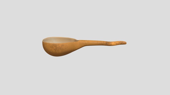 Yellow Gourd Ladle 3D Model